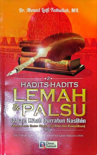 Image of Hadits-hadits Lemah dan Palsu dalam Kitab Durratun Nasihin