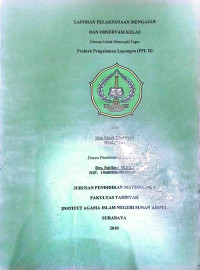 Image of Laporan Pelaksanaan Mengajar dan Observasi Kelas