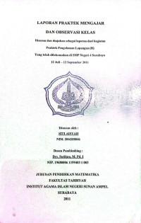 Image of Laporan Praktik Mengajar dan Observasi Kelas