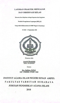 Image of Laporan Praktik Mengajar dan Observasi Kelas