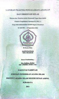 Image of Laporan Praktik Pengalaman Lapangan dan Observasi Kelas